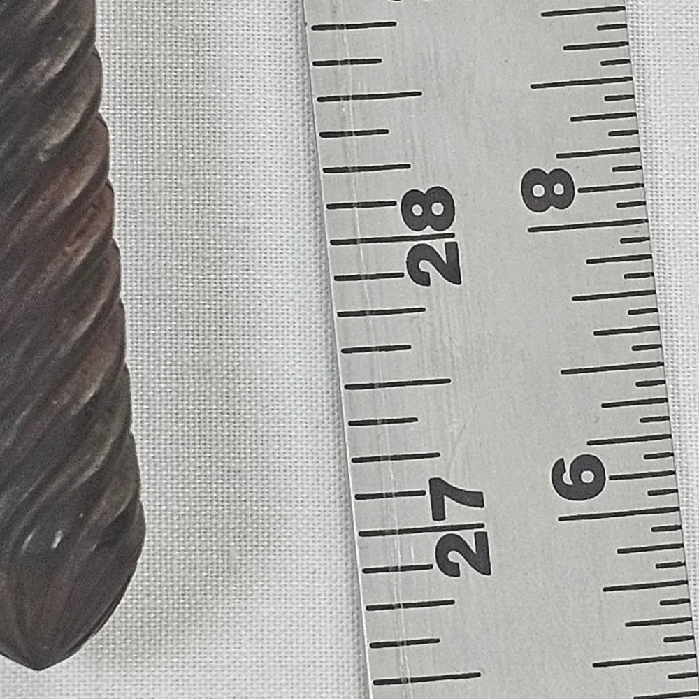 Vintage Style Spiral Twist Handle Steak Knives Set of 3 Brown Stainless Steel